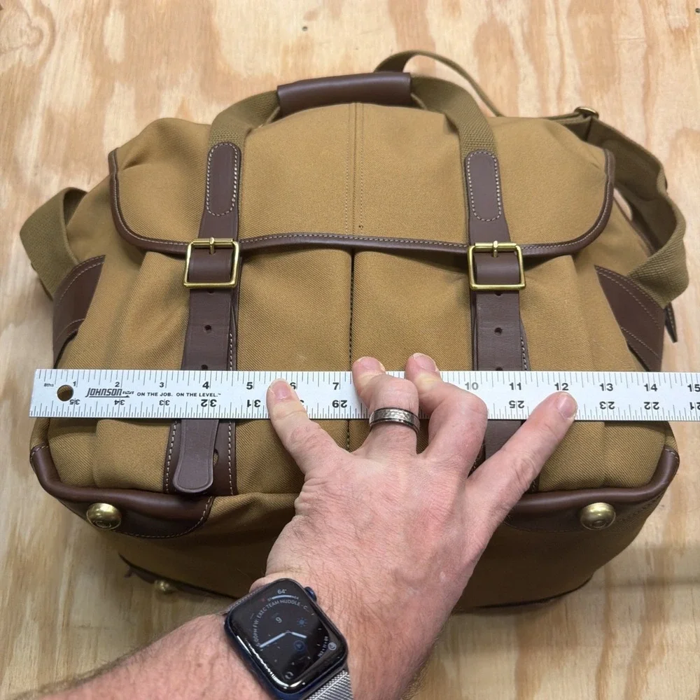 Billingham Camera Bag Khaki‎ Canvas Leather Trim w Superflex Inserts Pouch